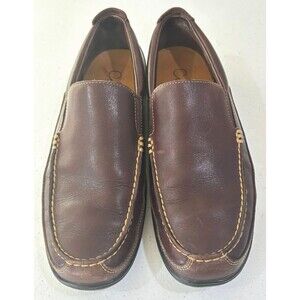 Cole Haan Men 9M Leather Tucker Venetian Driving Loafers French Roast Dark Brown